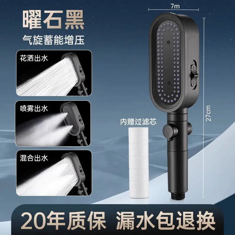 Patented 3-Mode High-Pressure Shower Head Set