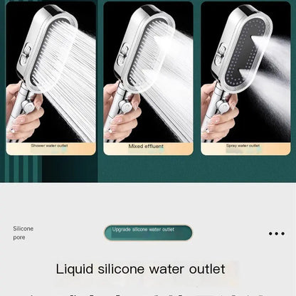 Patented 3-Mode High-Pressure Shower Head Set